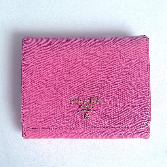 Trifold Pink Prada Wallet - Picture 2 of 13